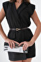 Women's Triangle Buckle Faux Leather Brown Belt