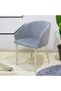 Modern Dining Chair Set of 2 with Velvet Fabric, 79.6cm Armchair For Living & Dining R - 4