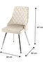Set of 2 Dining Chairs with Velvet Fabric, 87cm Accent Chair for Dining Room with Chro - 3