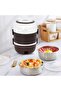 Multi-Functional Cooking Lunch Box 200W - Portable Electric Food Warmer with Steaming, Heating, and - 2