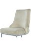 Set of 2 Taupe Velvet Dining Chair with Chrome Legs - Bianca - 4