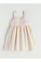 LCW baby Square Neck Girls' Linen Dress - 2