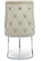 Set of 2 Taupe Velvet Dining Chair with Chrome Legs - Bianca - 6