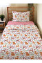 Animal Patterned Bed Sheet Set of 2 Printed Single Duvet Cover Set 160X220 cm