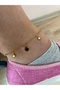 Anklet Steel Yellow Color Zircon Stone - 6