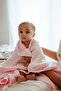 100% Organic Cotton Muslin Bath Towel - Blush & Cloud - 3pcs - 3