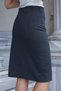 Women's Striped Plaid High Waist Front Slit Above Knee Length Lightweight Stretchy Fabric Pencil Skirt-Anthracite Çi - 6