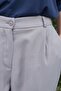 Women's Silky Modal Fabric High Waist Side Pockets Pipe Leg Relaxed Fit Stylish Office Pants-Mink - 3
