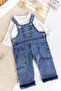 Pocket Detailed Baby Boy Salopet Jumpsuit Set
