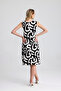 Sleeveless Printed Midi Viscose Dress |   Elb35852 Ecru-Black - 5