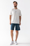 Men's Relaxed Fit 100% Cotton Denim Shorts Dark Blue - 5328