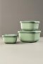 Square 3 Piece Vacuum Sealed Air-Free Storage Container Set Green (1800/1100/600 ml) - 3