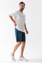 Men's Relaxed Fit 100% Cotton Denim Shorts Dark Blue - 5328 - 3