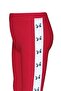 Red Girl's Hooded Side Panda Printed Leggings - 3
