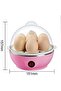 Electric Egg Boiler, Cute Kawaii Design, Automatic Steamer for 6 Eggs, Fast & Easy Boiling, BPA-Free - 6