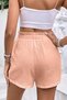 Ghassy Co. Women's 100% Cotton Muslin Vacation Home Inside/Outside Pocketless Lace-Up Shorts - 2