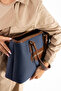 Women's Striped Long Strap 4 Compartment Polo Hand & Shoulder Bag - 4