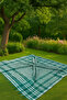Fringed Piti Checkered Tablecloth 150X150 cm – Multi-Purpose Cover for Tableware & Picnic - 5