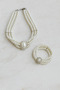 Bridal Pearl Choker Necklace Set Wedding Dress Necklace - 2