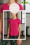 Women's Sports T-Shirt Pink Breathable Quick Dry Relaxed Fit Fitness Yoga Running Training Top - 6