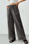 Ghassy Co. Women's 100% Cotton Muslin Ultra Light Palazzo Model Wide Leg Linen Blend Trousers - 6