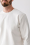 Men's Crew Neck Ornament Printed Interlock Sweatshirt White - 25K 1218 - 7