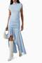 Asymmetrical Dress - Light Blue - 100% Viscose - Jersey Fabric - Modern Design - 2