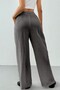 Ghassy Co. Women's 100% Cotton Muslin Ultra Light Palazzo Model Wide Leg Linen Blend Trousers - 5