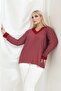 Bamboo Viscose V-Neck Long Sleeve Blouse – Relaxed Fit, Plus Size (Xl–6Xl) - 3