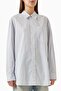 Striped Shirt - Light Blue - 100% Organic Cotton - Comfortable Drape and Stylish Design