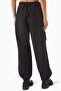 Black Relaxed Drawstring Pants - 63% Cotton 37% Linen Blend Comfortable and Stylish - 3