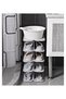 Multi Steps Adjustable Plastic Shoe Organizer Rack Blue 26.3x24x66cm - 2