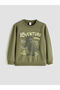 Dinosaur Printed Boys' Sweatshirt and Sweatpants - 2