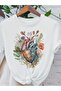 Heart & Flower Bouquet Design Printed Women's Cotton T-Shirt