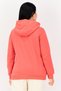 Women Graphic Print Long Sleeves Sleepwear Hoodie, Red - 2