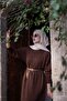 Mercerized Stone Dress Brown - 2