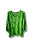 Oversize Openwork Mercerized Knitwear Blouse Women's V-Neck (Matching Size 38-52)