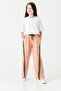 Girls' Wide Leg Herringbone Tracksuit Pants with Side Stripes