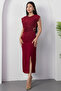 Crew Neck Buckled Ruched Dress YZC25Y228 - 4