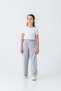 Girls' Sweatpants with Wide Legs and Printed Front with Grosgrain Stripes on the Sides
