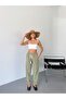 Women's Linen Pants Stitching & Embroidery Detailed Comfortable Fit Pants W215 - 2