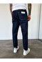 Dark Navy Blue Boyfriend Jean with White Stitching - 4