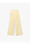 Linen Blend Straight Wide Leg Pants with Tie-Up Detail and Pleated Pockets