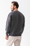 Men's Crew Neck John Borners Printed 3-Strand Sweatshirt Anthracite - 25K 5405-1 - 8