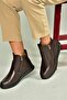 V555070903 Brown Genuine Leather Women's Boots - 4
