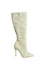 N372530102 Gray Suede Thin Heeled Women's Boots - 6
