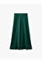 Regular Fit Midi Satin Skirt