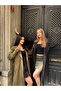 Women's Belted Lined Short Double Breasted Collar Trench Coat – Knee Length Seasonal Jacket - 3