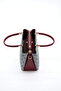 Gray - Claret Red Monogram Women's Handbag Sp1098 - 3