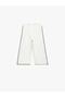 Wide Leg Sweatpants with Elastic Waist, Cotton, Plain - 2